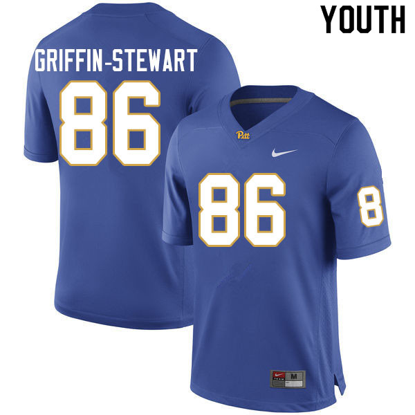 Youth #86 Nakia Griffin-Stewart Pitt Panthers College Football Jerseys Sale-Royal